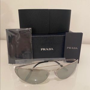 Authentic Prada Irregular 66mm Cat Eye Sunglasses